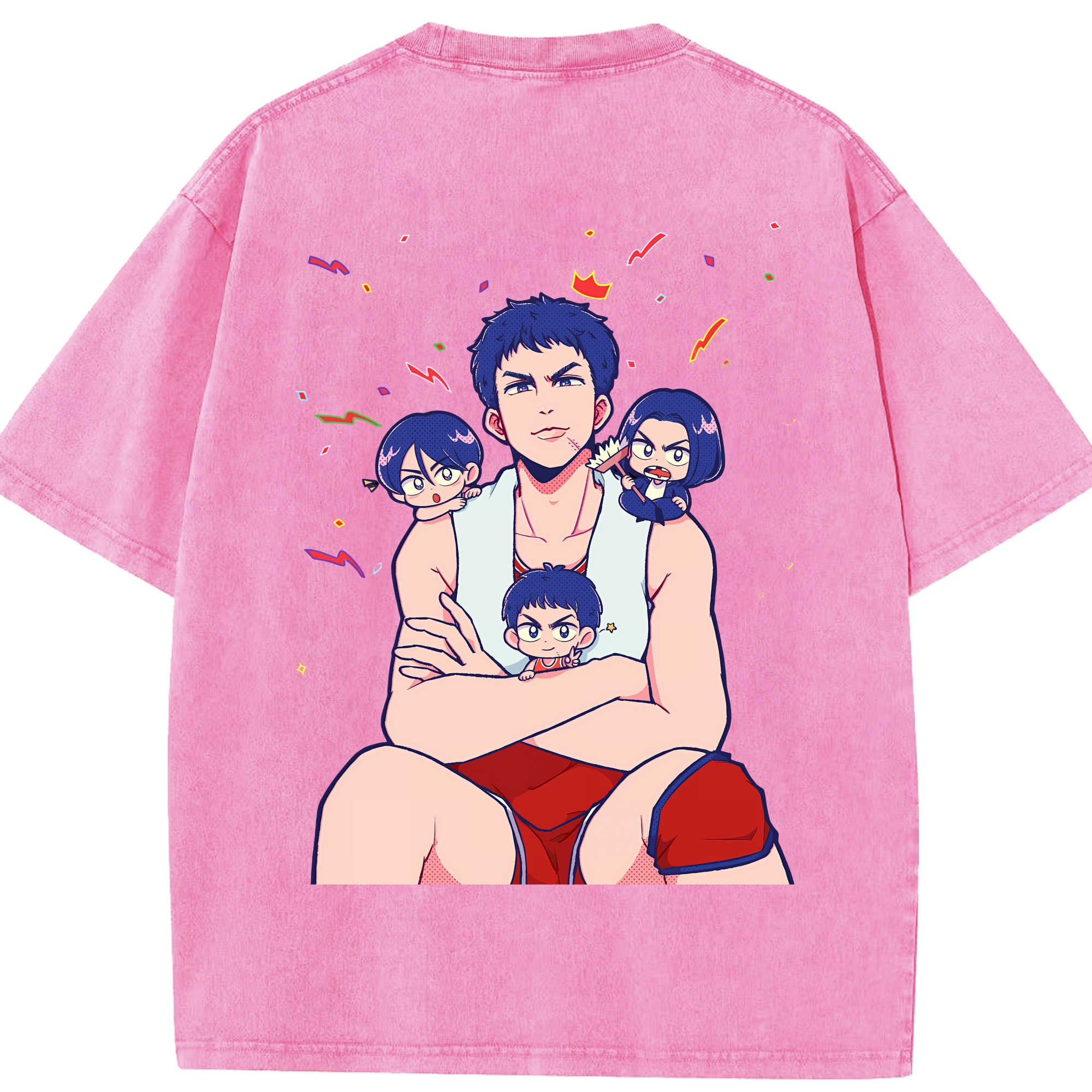 SLAM DUNK／スラムダンク 綿100% ヴィンテージ風 半袖Tシャツ（背面プリント）